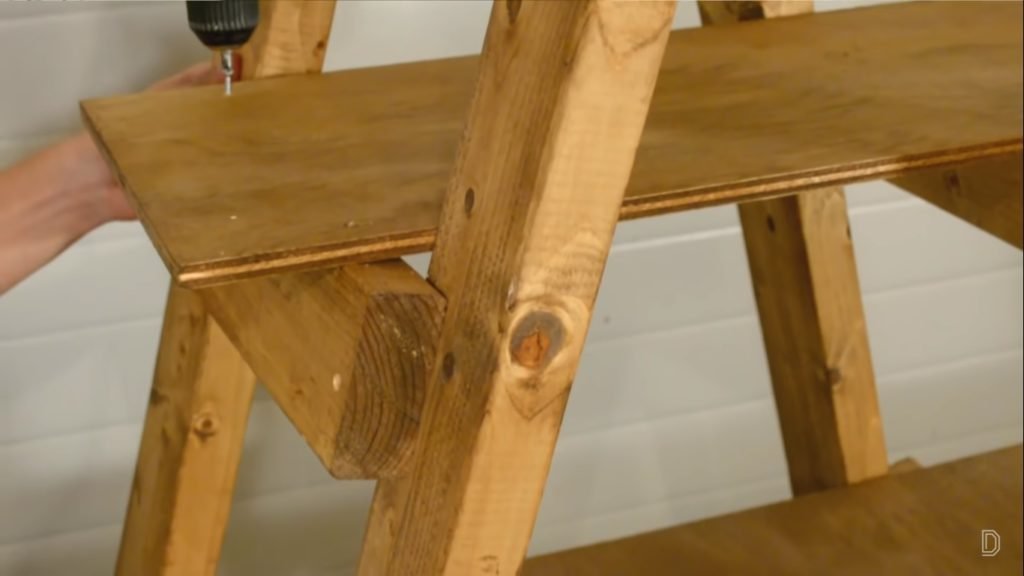 ladder shelf drill