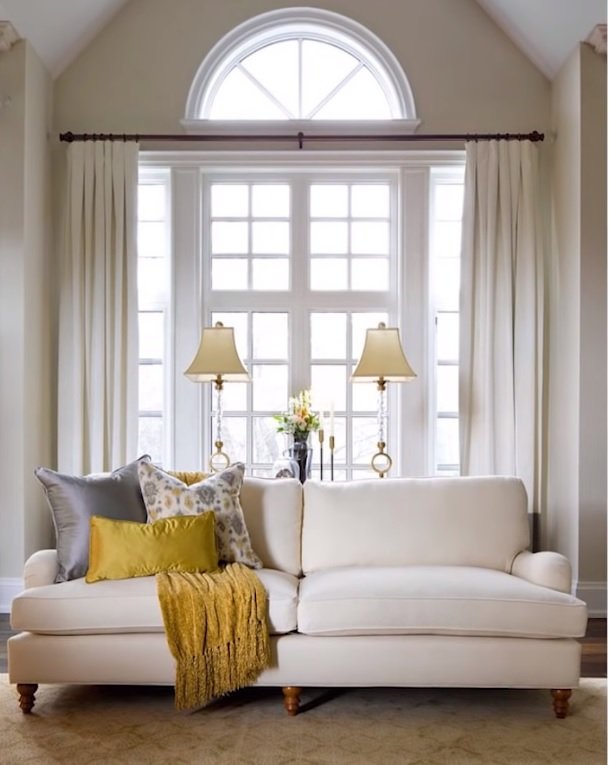 arched window treatments diy